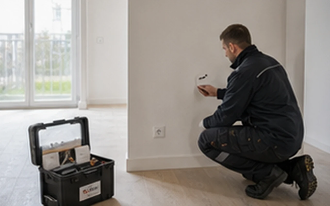 Vorbereitung eines Raums nach Renovierung