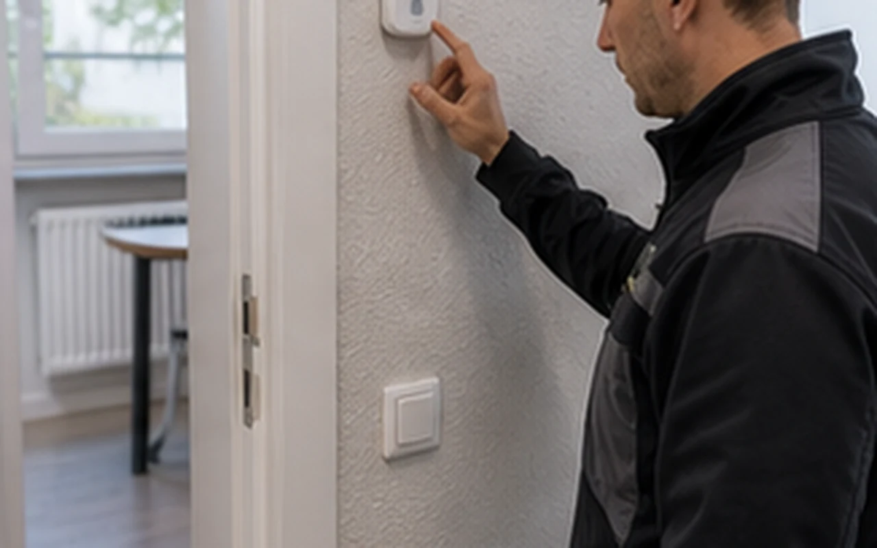 Kontrolle einer Sensorik an Tür